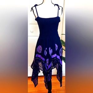 Bohemian Summer Dress | Size L | Purple | Asymmetrical